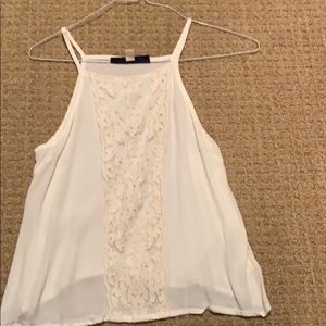Pretty high-neck, lace tank top